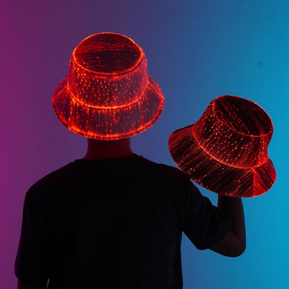 lumisonata LED Rave Bucket Hat Light up Fisherman Cap Party Festival Gear